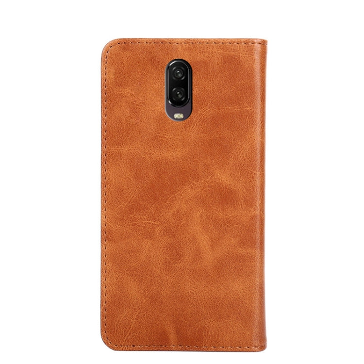 For OnePlus 6T Non-Magnetic Retro Texture Horizontal Flip Leather Case with Holder & Card Slots & Wallet