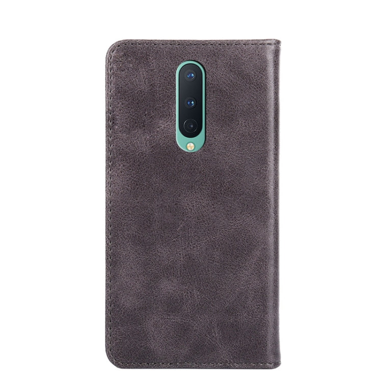 For OnePlus 8 Non-Magnetic Retro Texture Horizontal Flip Leather Case with Holder & Card Slots & Wallet