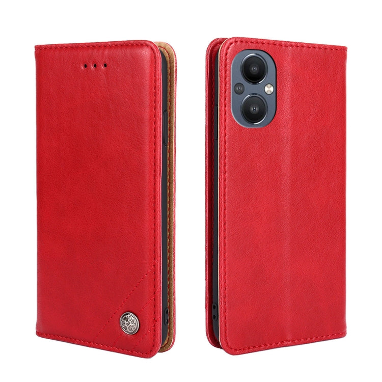 For OnePlus Nord N20 5G Non-Magnetic Retro Texture Horizontal Flip Leather Case with Holder & Card Slots & Wallet