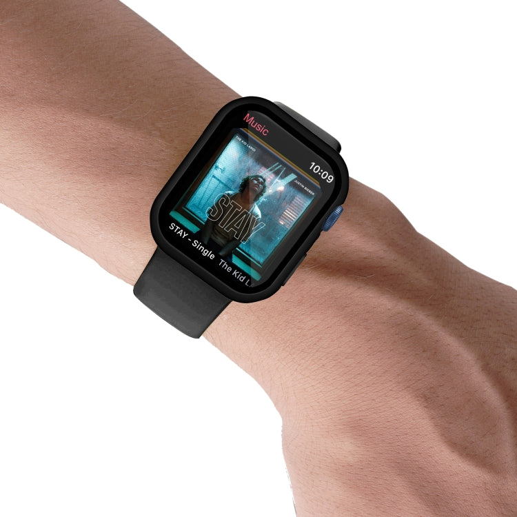 Electroplating Matte All-inclusive PC + Tempered Glass Watch Case For Apple Watch Series 8 / 7 41mm