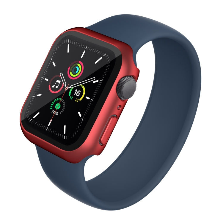 Electroplating Matte All-inclusive PC + Tempered Glass Watch Case For Apple Watch Series 8 / 7 41mm