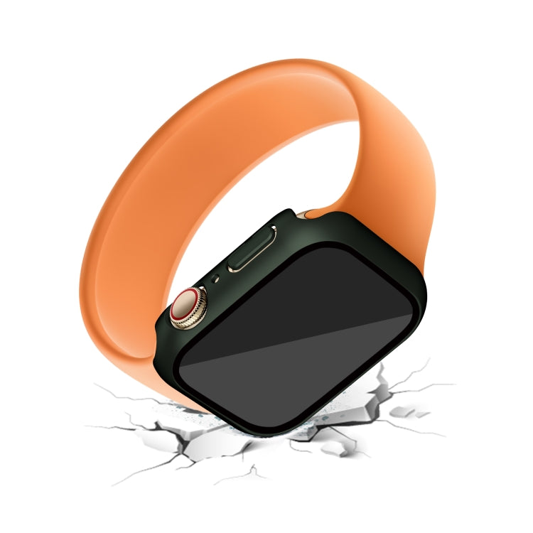 Electroplating Matte All-inclusive PC + Tempered Glass Watch Case For Apple Watch Series 8 / 7 41mm