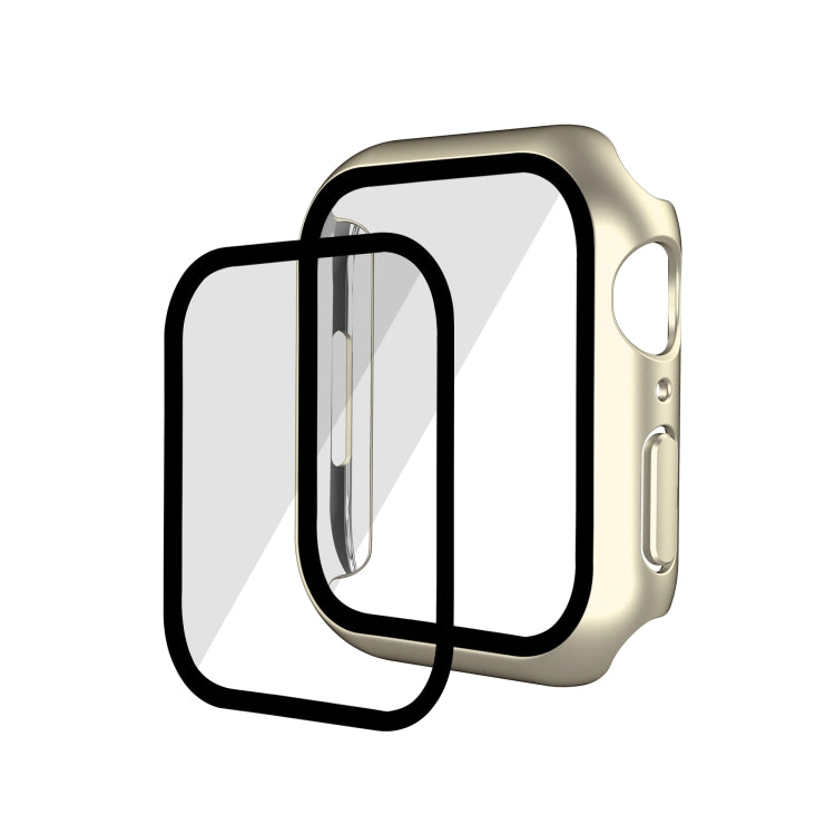 Electroplating Matte All-inclusive PC + Tempered Glass Watch Case For Apple Watch Series 8 / 7 41mm