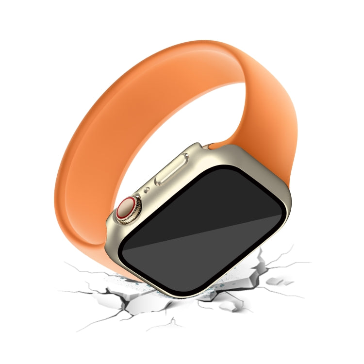 Electroplating Matte All-inclusive PC + Tempered Glass Watch Case For Apple Watch Series 8 / 7 41mm