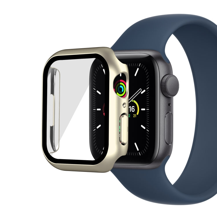 Electroplating Matte All-inclusive PC + Tempered Glass Watch Case For Apple Watch Series 8 / 7 41mm