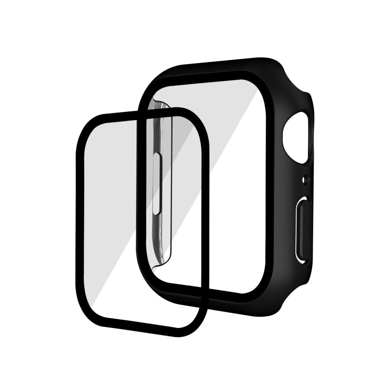 Electroplating Matte All-inclusive PC + Tempered Glass Watch Case For Apple Watch Series 8 / 7 45mm