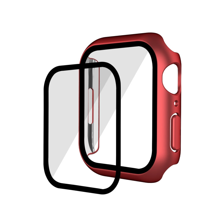 Electroplating Matte All-inclusive PC + Tempered Glass Watch Case For Apple Watch Series 8 / 7 45mm