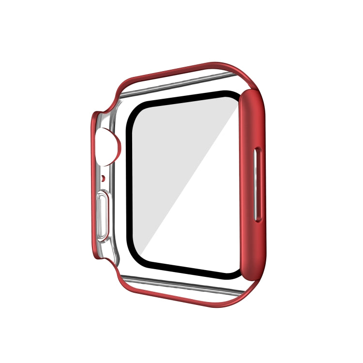 Electroplating Matte All-inclusive PC + Tempered Glass Watch Case For Apple Watch Series 8 / 7 45mm