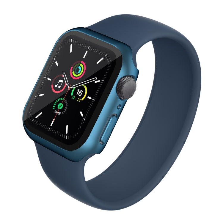 Electroplating Matte All-inclusive PC + Tempered Glass Watch Case For Apple Watch Series 8 / 7 45mm