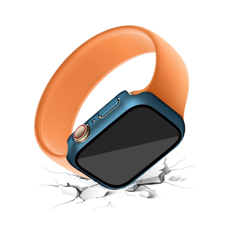 Electroplating Matte All-inclusive PC + Tempered Glass Watch Case For Apple Watch Series 8 / 7 45mm