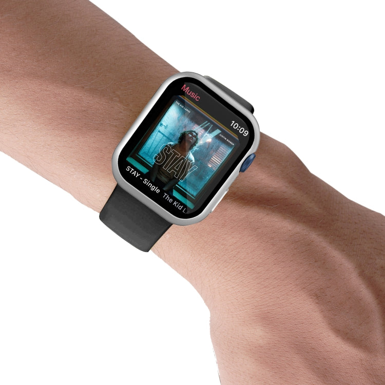 Electroplating Matte All-inclusive PC + Tempered Glass Watch Case For Apple Watch Series 8 / 7 45mm