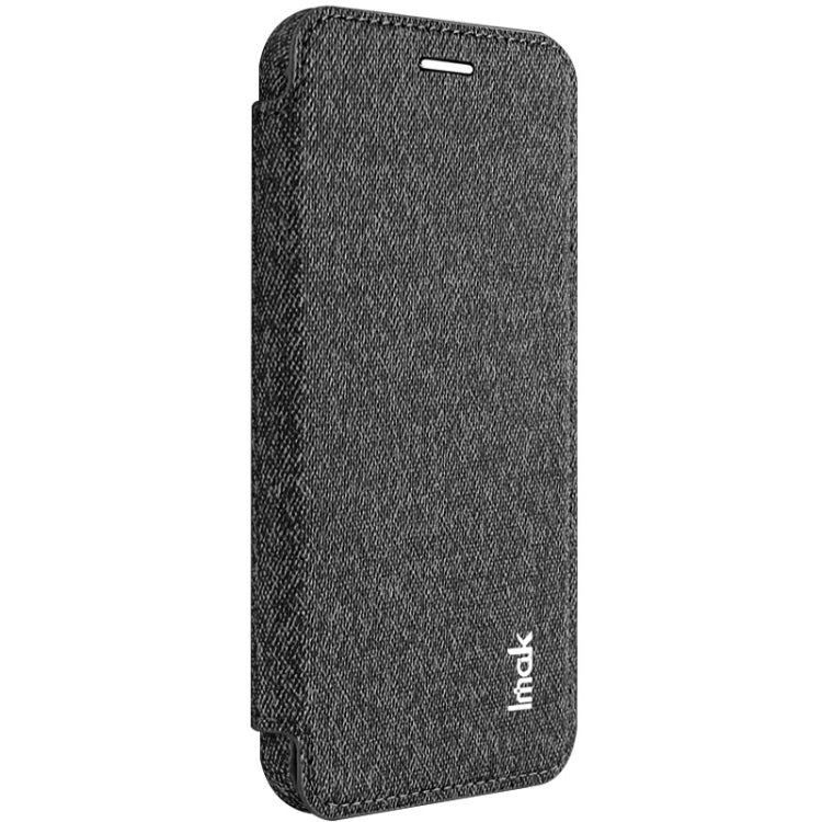 For iPhone 11 Pro Max IMAK Removable Horizontal Flip Denim Canvas + PC + Magnetic Stripe Case with Card Slot(Smoke Gray)