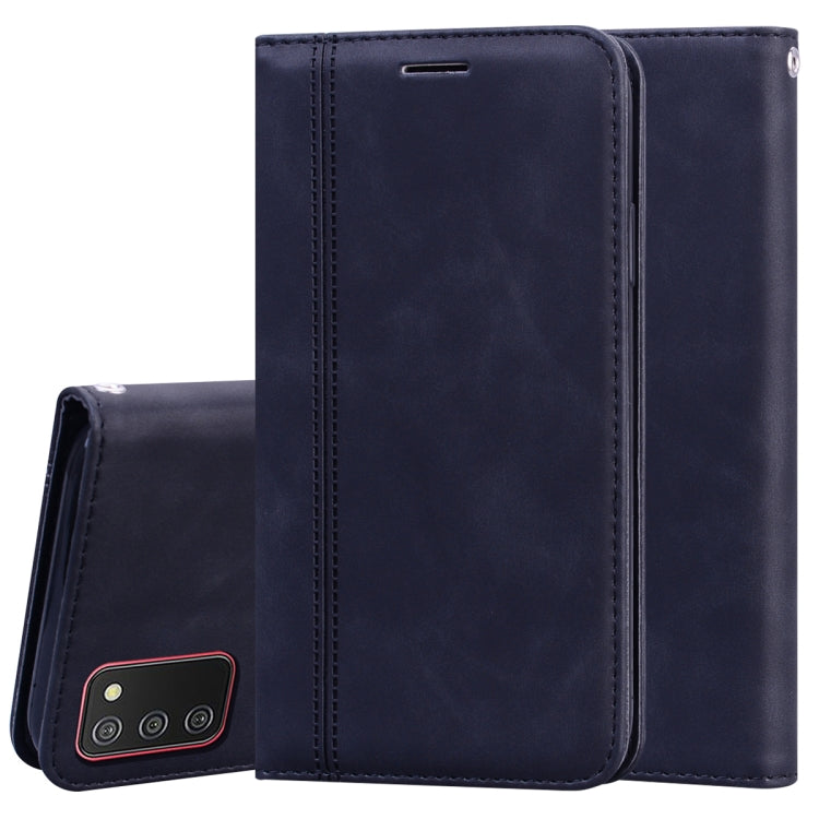 For Samsung Galaxy A03s 164mm Frosted Business Magnetic Flip Leather Phone Case