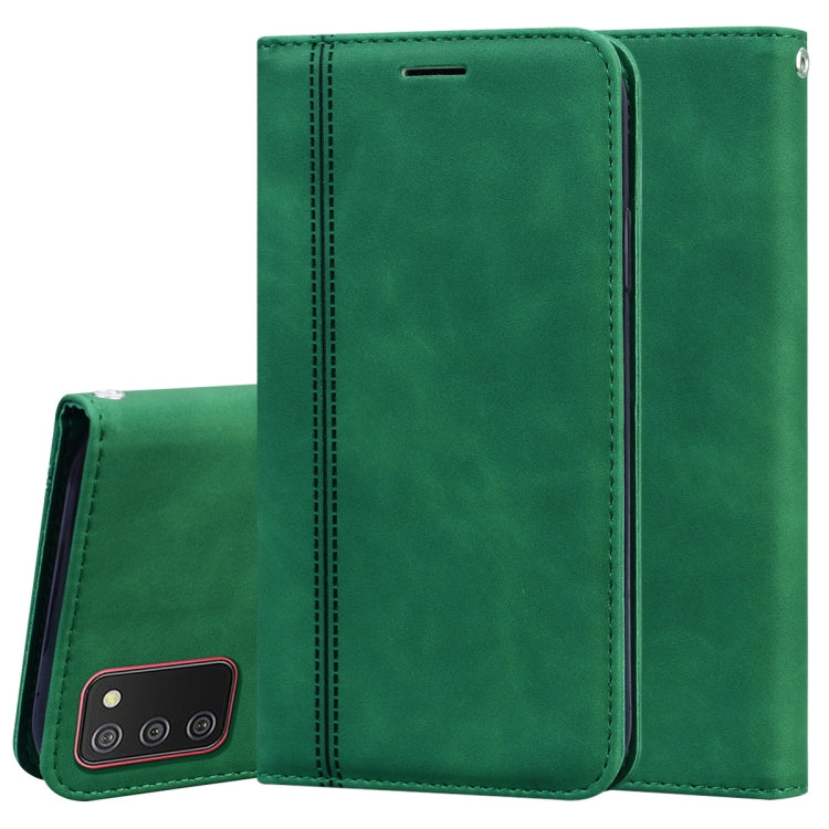 For Samsung Galaxy A03s 164mm Frosted Business Magnetic Flip Leather Phone Case