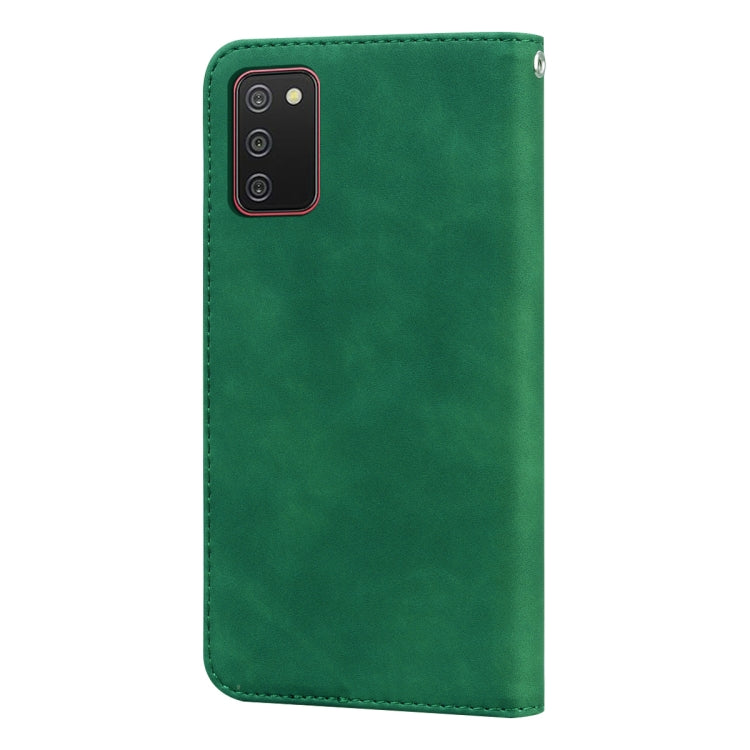 For Samsung Galaxy A03s 164mm Frosted Business Magnetic Flip Leather Phone Case