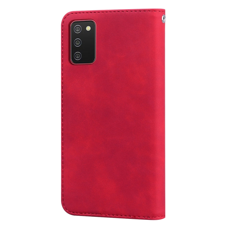 For Samsung Galaxy A03s 164mm Frosted Business Magnetic Flip Leather Phone Case