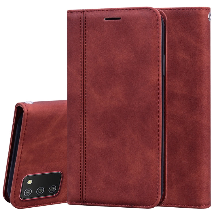 For Samsung Galaxy A03s 164mm Frosted Business Magnetic Flip Leather Phone Case