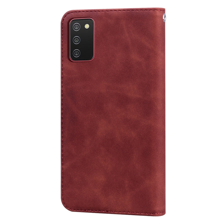 For Samsung Galaxy A03s 164mm Frosted Business Magnetic Flip Leather Phone Case
