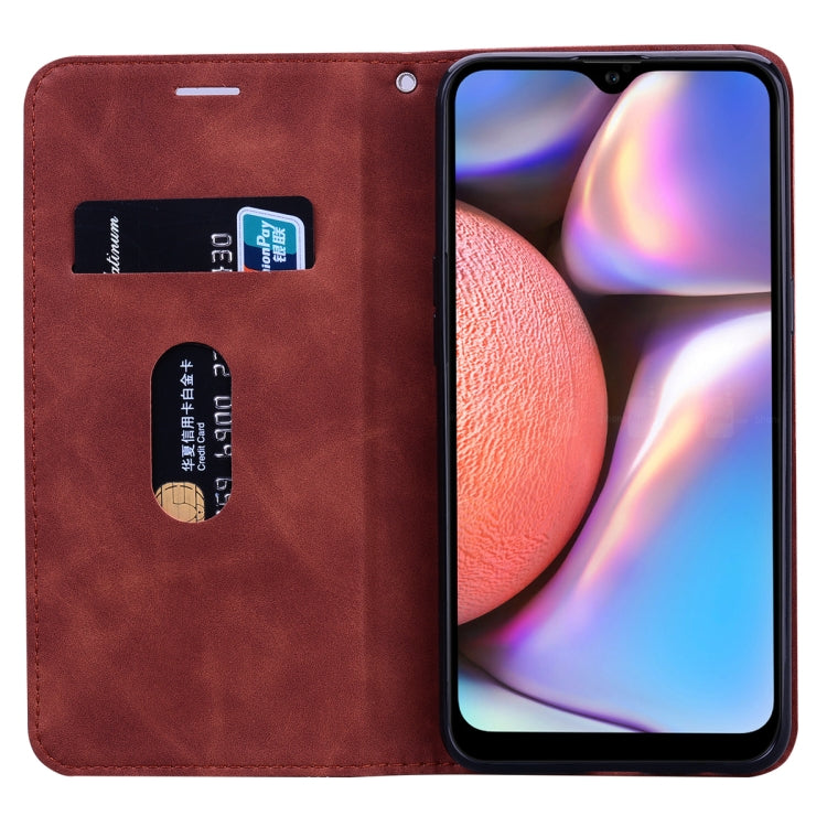 For Samsung Galaxy A03s 164mm Frosted Business Magnetic Flip Leather Phone Case