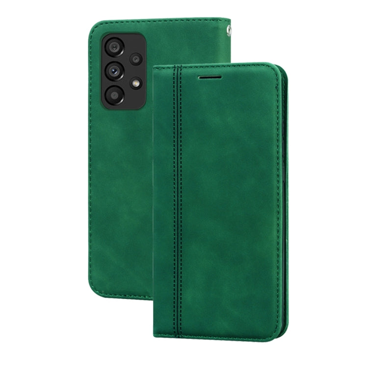For Samsung Galaxy A33 5G Frosted Business Magnetic Flip Leather Phone Case
