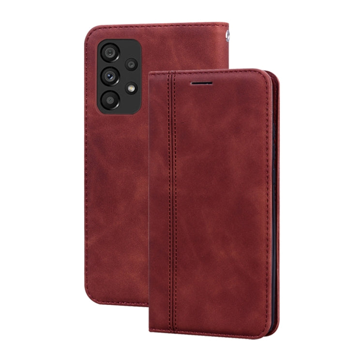 For Samsung Galaxy A53 5G Frosted Business Magnetic Flip Leather Phone Case