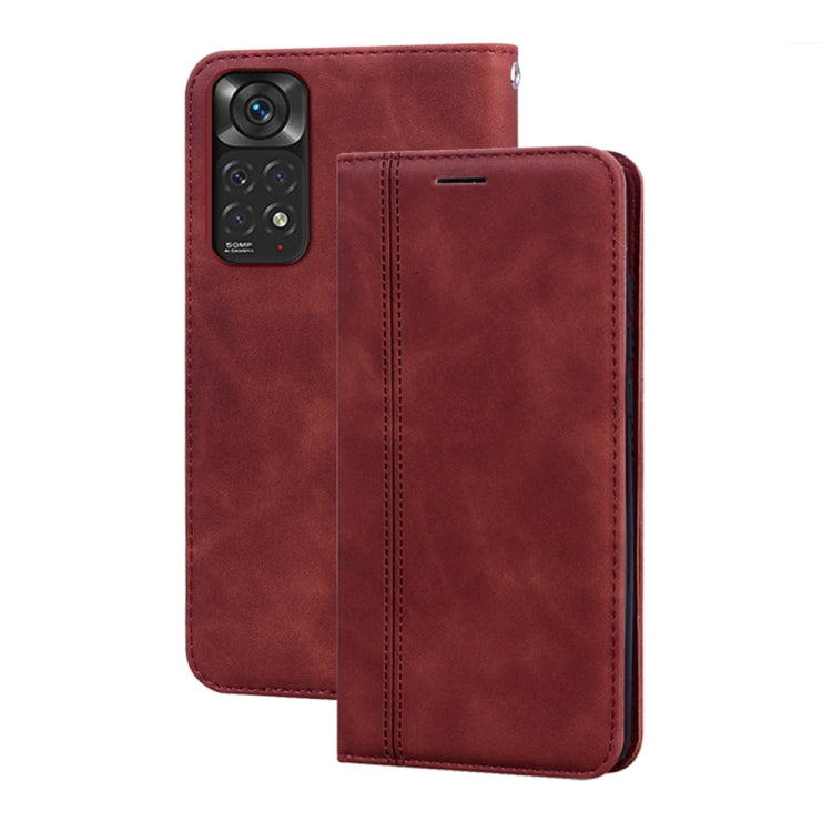 For Xiaomi Redmi Note 11 / Note 11S Frosted Business Magnetic Flip Leather Phone Case