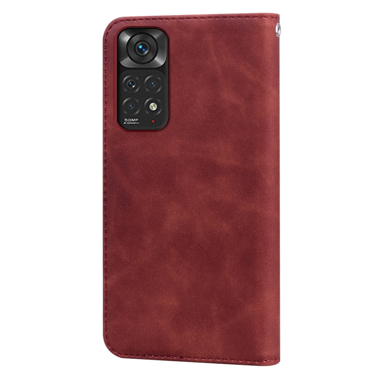 For Xiaomi Redmi Note 11 / Note 11S Frosted Business Magnetic Flip Leather Phone Case