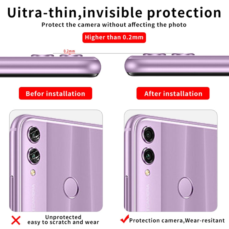 For Huawei Honor 8X 9D Transparent Rear Camera Lens Protector Tempered Glass Film