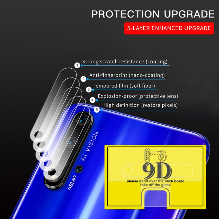 For Huawei Honor 20 9D Transparent Rear Camera Lens Protector Tempered Glass Film