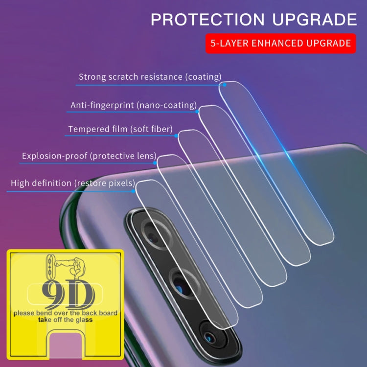 For Galaxy A50 9D Transparent Rear Camera Lens Protector Tempered Glass Film