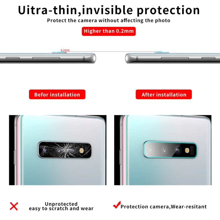 For Galaxy S10 9D Transparent Rear Camera Lens Protector Tempered Glass Film