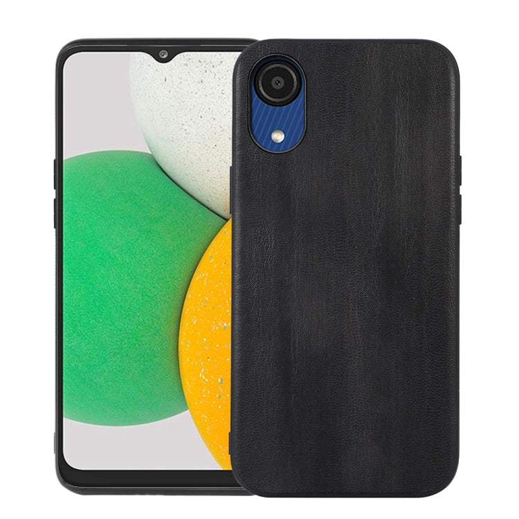 For Samsung Galaxy A03 Core Yellow Cow Texture PU Phone Case