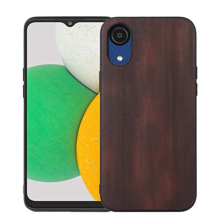 For Samsung Galaxy A03 Core Yellow Cow Texture PU Phone Case