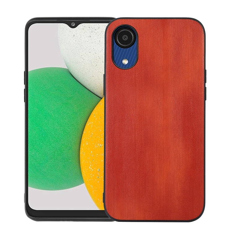 For Samsung Galaxy A03 Core Yellow Cow Texture PU Phone Case