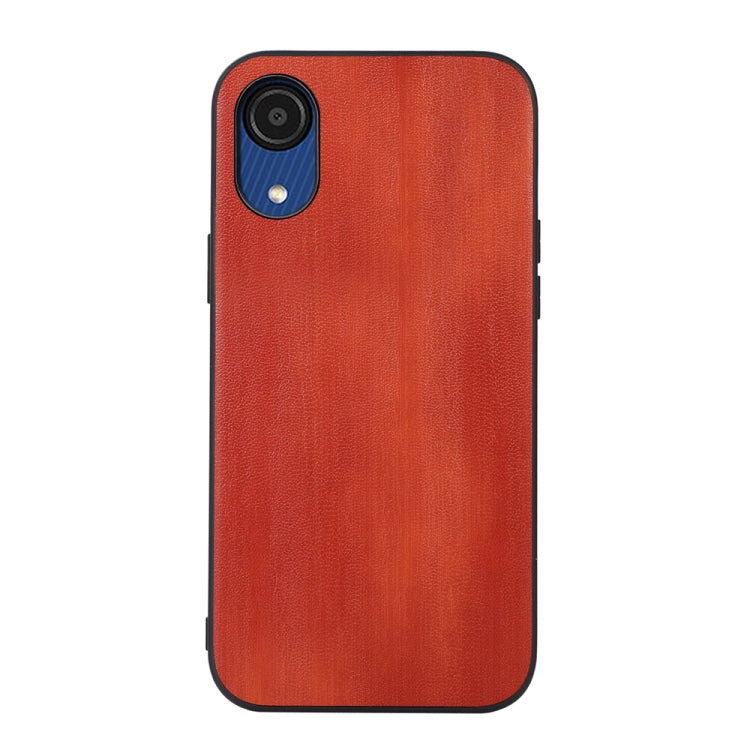 For Samsung Galaxy A03 Core Yellow Cow Texture PU Phone Case