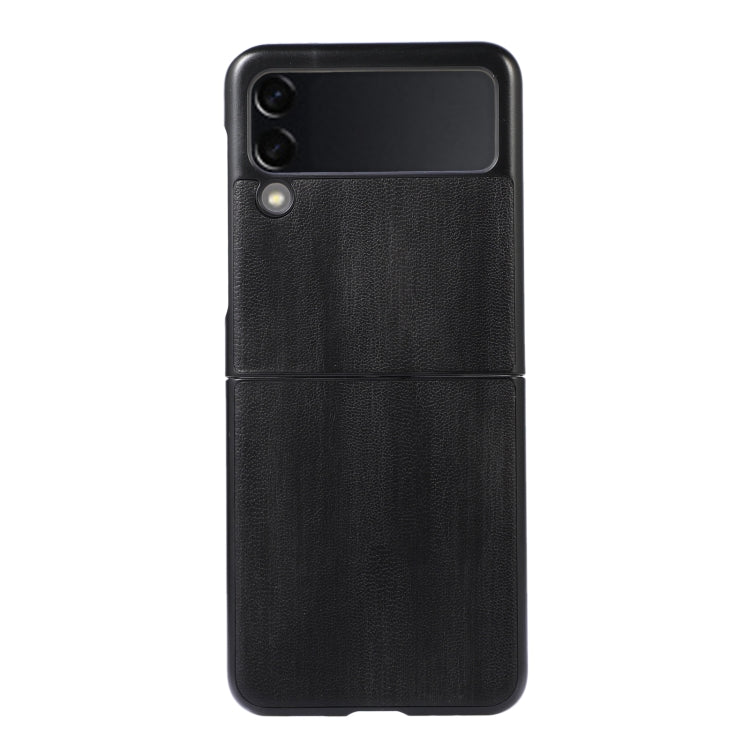 For Samsung Galaxy Z Flip 3 5G Yellow Cow Texture PU Phone Case