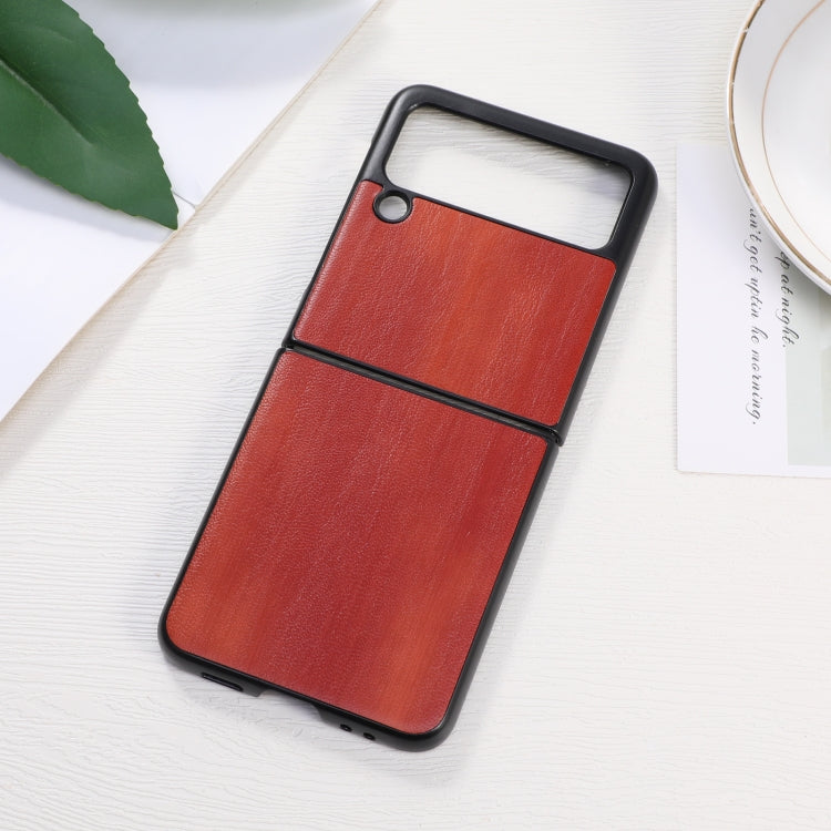 For Samsung Galaxy Z Flip 3 5G Yellow Cow Texture PU Phone Case