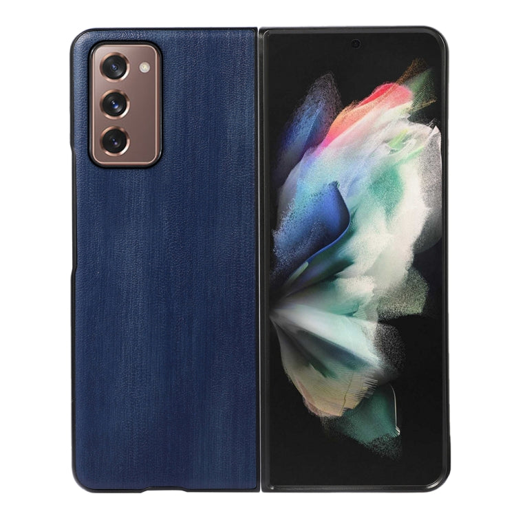 For Samsung Galaxy Z Fold2 5G Yellow Cow Texture PU Phone Case