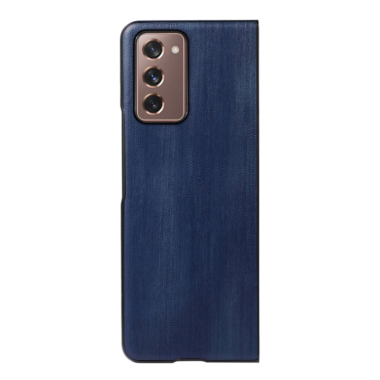 For Samsung Galaxy Z Fold2 5G Yellow Cow Texture PU Phone Case