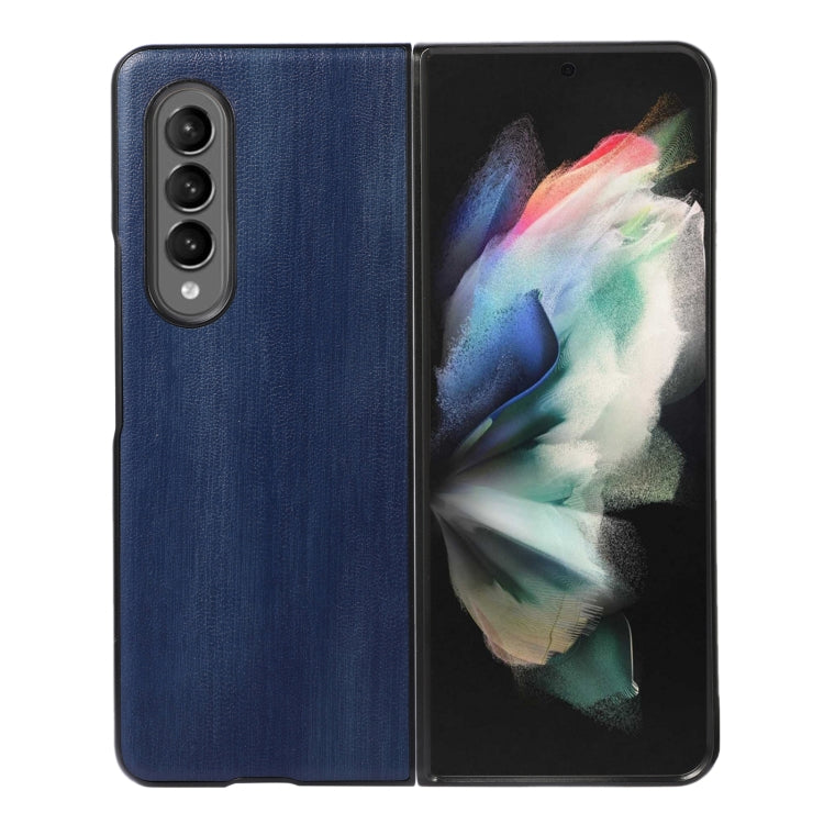 For Samsung Galaxy Z Fold3 5G Yellow Cow Texture PU Phone Case