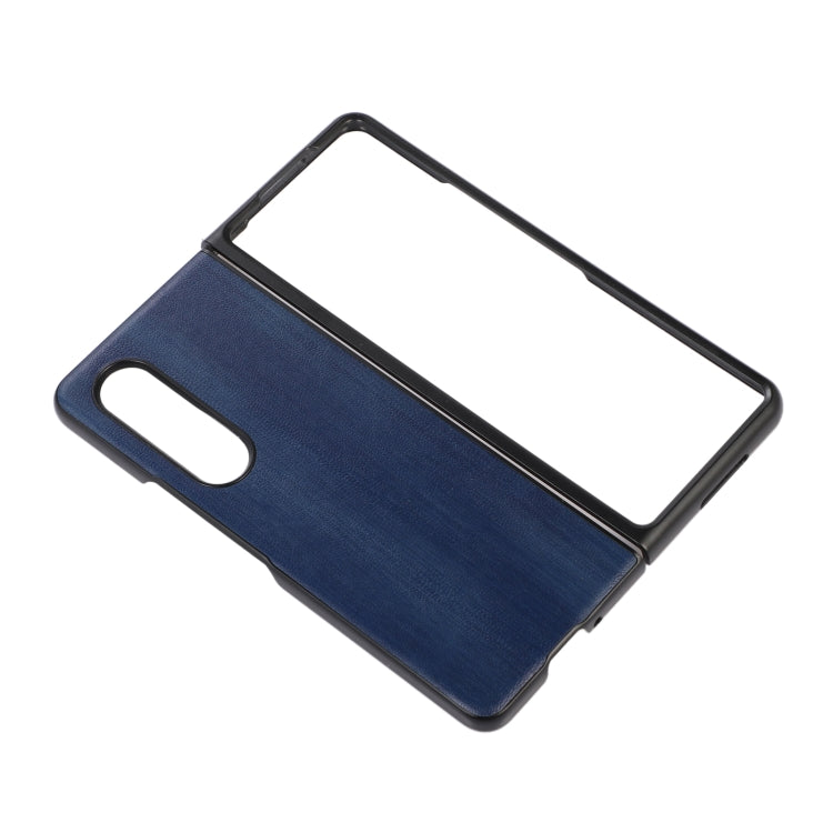 For Samsung Galaxy Z Fold3 5G Yellow Cow Texture PU Phone Case