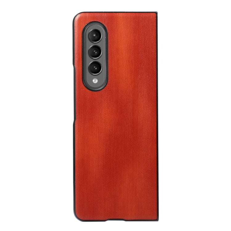 For Samsung Galaxy Z Fold3 5G Yellow Cow Texture PU Phone Case