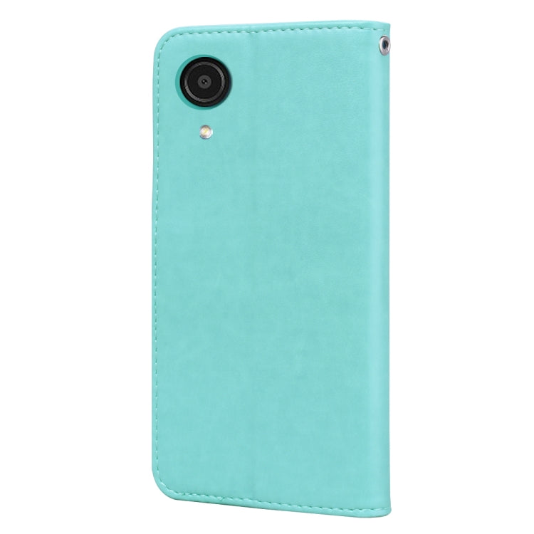 For Samsung Galaxy A03 Core Rose Embossed Leather Phone Case