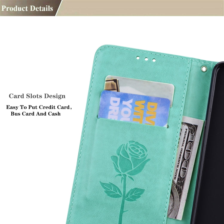 For Samsung Galaxy A03 Core Rose Embossed Leather Phone Case
