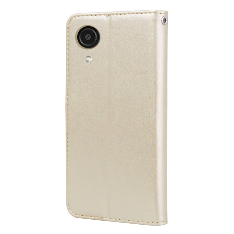 For Samsung Galaxy A03 Core Rose Embossed Leather Phone Case