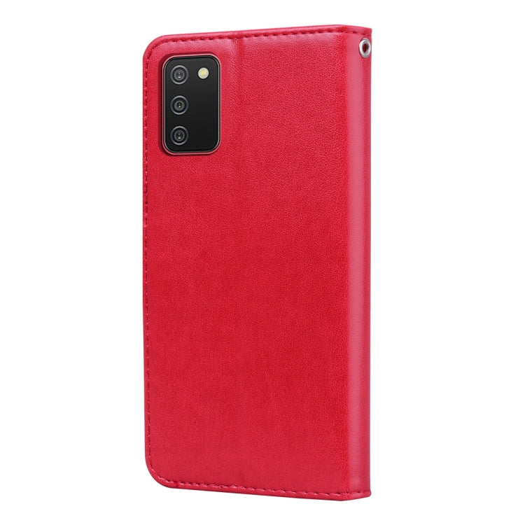 For Samsung Galaxy A03s 164mm Rose Embossed Leather Phone Case