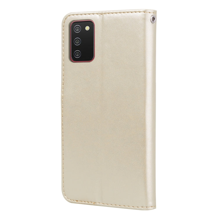 For Samsung Galaxy A03s 164mm Rose Embossed Leather Phone Case