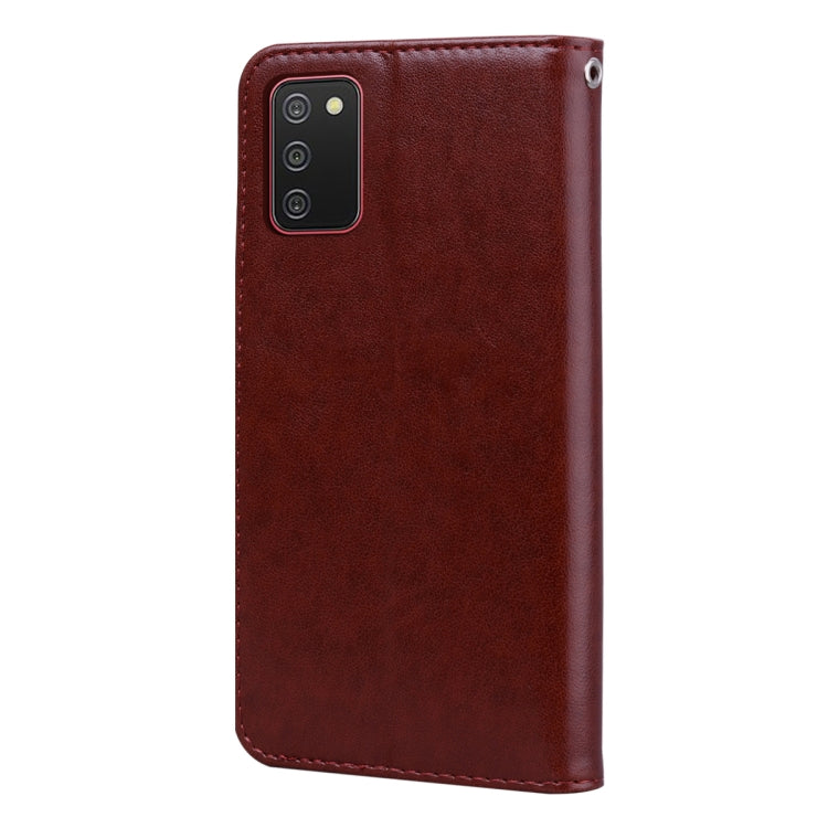 For Samsung Galaxy A03s 164mm Rose Embossed Leather Phone Case