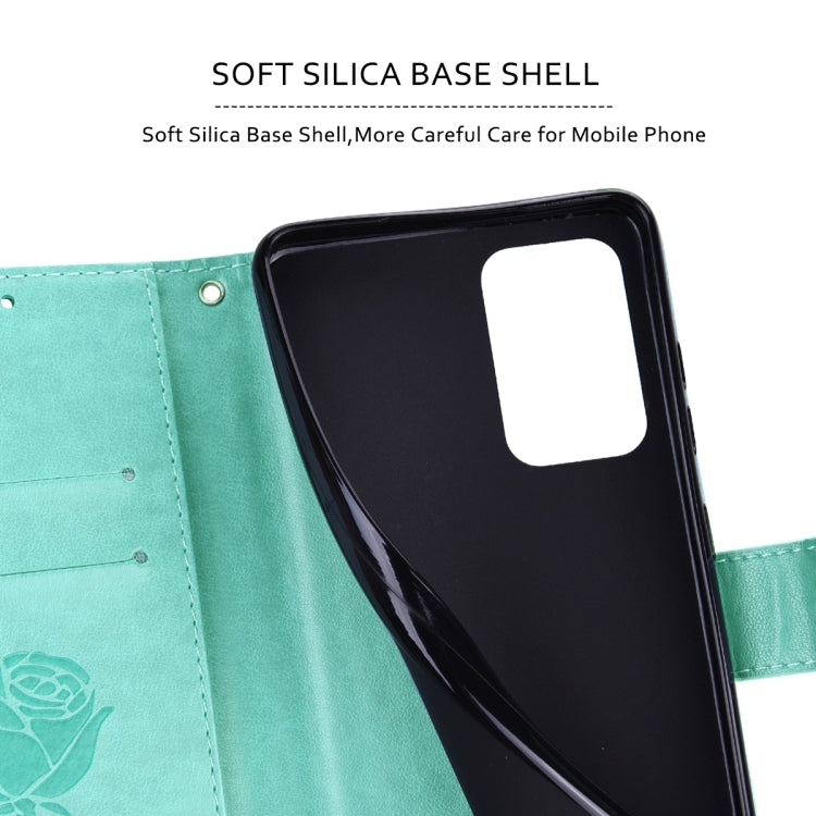 For Samsung Galaxy A33 5G Rose Embossed Leather Phone Case