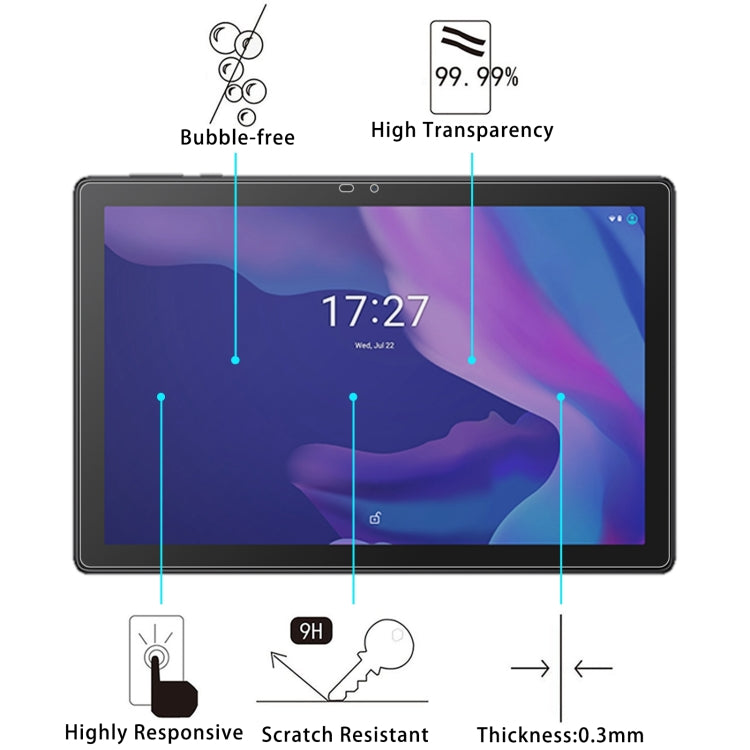 2 PCS 9H 2.5D Explosion-proof Tempered Tablet Glass Film For Alcatel 3T 10